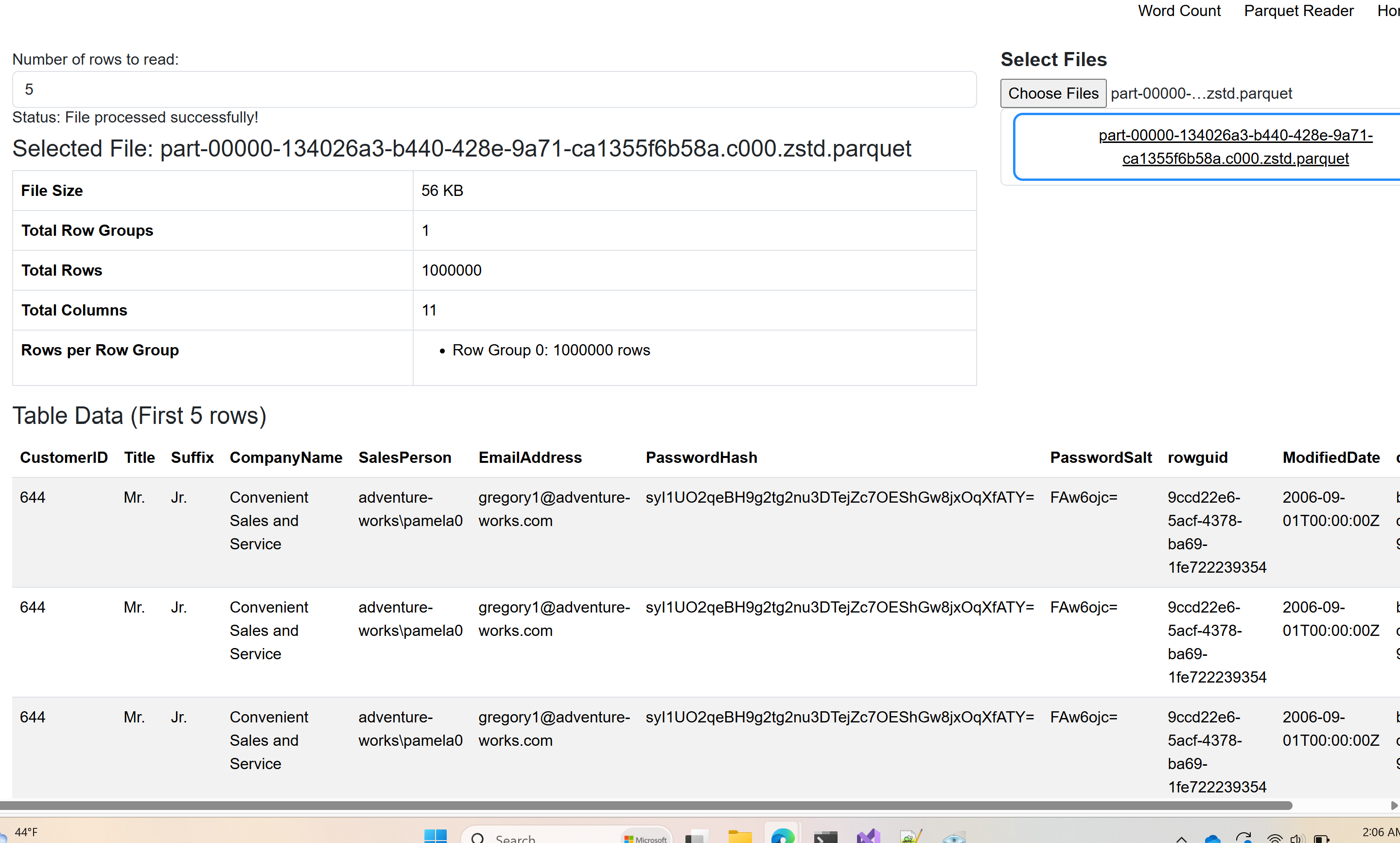 How this tool helps understanding Parquet File Structure