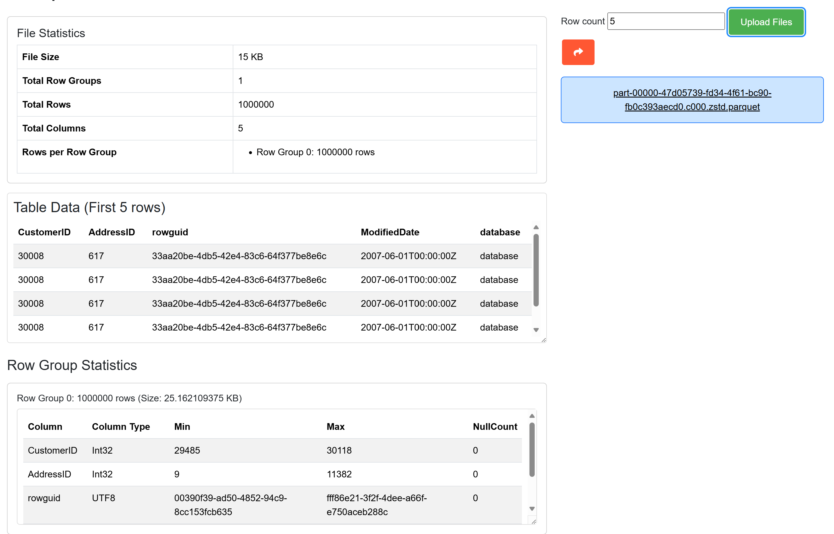 Parquet File Structure